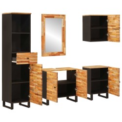 Ensembles de salle de bain 5 pcs Naturel Bois de mangue massif 584069584069