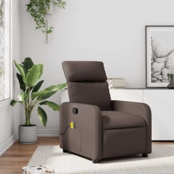 Fauteuil de massage inclinable Marron Similicuir 584074584074