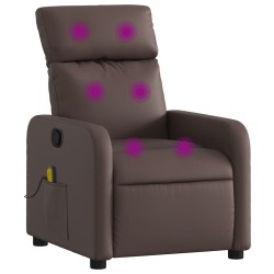 Fauteuil de massage inclinable Marron Similicuir 584074584074