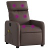 Fauteuil de massage inclinable Marron Similicuir 584074584074