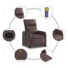 Fauteuil de massage inclinable Marron Similicuir 584074584074