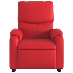 Fauteuil de massage inclinable rouge similicuir 584076584076
