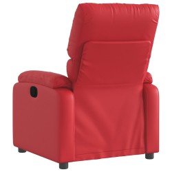Fauteuil de massage inclinable rouge similicuir 584076584076