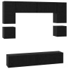Ensemble meuble TV 8 pcs Chêne noir Bois d'ingénierie 584084584084