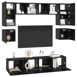 Ensemble meuble TV 8 pcs Chêne noir Bois d'ingénierie 584084584084