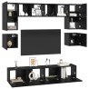Ensemble meuble TV 8 pcs Chêne noir Bois d'ingénierie 584084584084