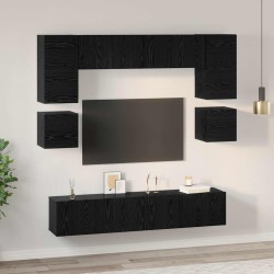 Ensemble meuble TV 8 pcs Chêne noir Bois d'ingénierie 584084584084