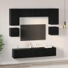 Ensemble meuble TV 8 pcs Chêne noir Bois d'ingénierie 584084584084