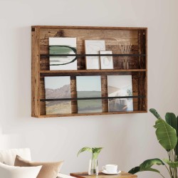 Étagère à magazines avec étagère Bois ancien 100 x 12 x 70 cm 584086584086