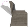 Salon de jardin avec coussins 3 pcs gris résine tressée 584087584087