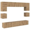Ensemble meuble TV 8 pcs Chêne artisanal Bois d'ingénierie 584088584088