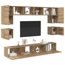 Ensemble meuble TV 8 pcs Chêne artisanal Bois d'ingénierie 584088584088