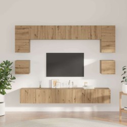 Ensemble meuble TV 8 pcs Chêne artisanal Bois d'ingénierie 584088584088