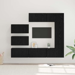 Ensemble meuble TV 8 pcs Chêne noir Bois d'ingénierie 584090584090