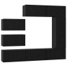 Ensemble meuble TV 8 pcs Chêne noir Bois d'ingénierie 584090584090