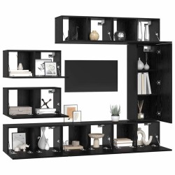 Ensemble meuble TV 8 pcs Chêne noir Bois d'ingénierie 584090584090