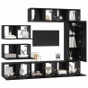 Ensemble meuble TV 8 pcs Chêne noir Bois d'ingénierie 584090584090