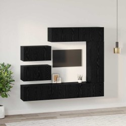 Ensemble meuble TV 8 pcs Chêne noir Bois d'ingénierie 584090584090