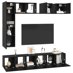 Ensemble meuble TV 8 pcs Chêne noir Bois d'ingénierie 584092584092