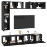 Ensemble meuble TV 8 pcs Chêne noir Bois d'ingénierie 584092584092