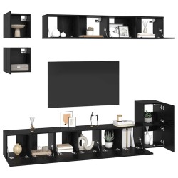 Ensemble meuble TV 8 pcs Chêne noir Bois d'ingénierie 584093584093