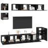 Ensemble meuble TV 8 pcs Chêne noir Bois d'ingénierie 584093584093
