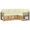Ensembles de canapés 4 pcs Blanc et crème Polyester 584095584095