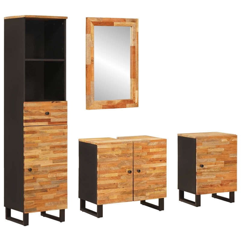 Ensembles de salle de bain Naturel Bois de mangue massif 584096584096