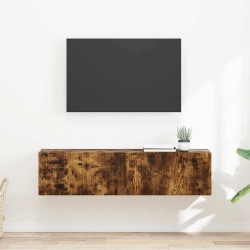 Meuble TV mural 2 pcs Chêne fumé 60 x 31 x 29,5 cm 584098584098