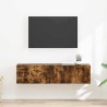 Meuble TV mural 2 pcs Chêne fumé 60 x 31 x 29,5 cm 584098584098