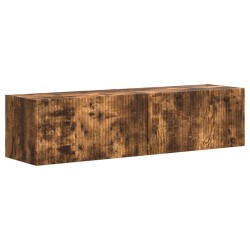 Meuble TV mural 2 pcs Chêne fumé 60 x 31 x 29,5 cm 584098584098