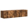 Meuble TV mural 2 pcs Chêne fumé 60 x 31 x 29,5 cm 584098584098