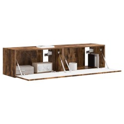 Meuble TV mural 2 pcs Chêne fumé 60 x 31 x 29,5 cm 584098584098