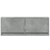 Meuble TV mural avec lumières LED gris béton 100x31x35 cm 584100584100