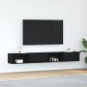Meuble TV 2 pcs chêne noir 100x31x25,5 cm bois d'ingénierie 584103584103