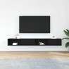 Meuble TV 2 pcs chêne noir 100x31x25,5 cm bois d'ingénierie 584103584103