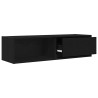 Meuble TV 2 pcs chêne noir 100x31x25,5 cm bois d'ingénierie 584103584103