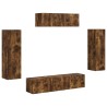Meuble TV 5 pcs Chêne fumé 584105584105