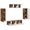 Meuble TV 5 pcs Chêne fumé 584105584105