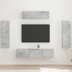 Meuble TV 5 pcs Gris béton 584106584106