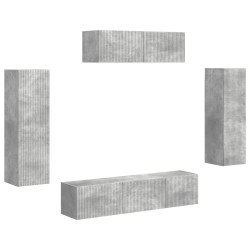 Meuble TV 5 pcs Gris béton 584106584106