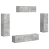 Meuble TV 5 pcs Gris béton 584106584106