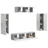 Meuble TV 5 pcs Gris béton 584106584106