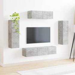 Meuble TV 5 pcs Gris béton 584106584106