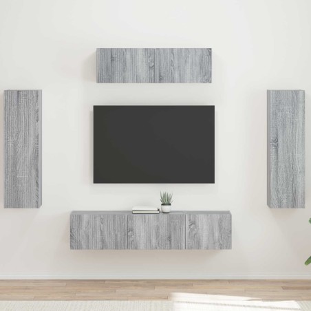Meuble TV 5 pcs Gris Sonoma 584107584107