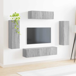 Meuble TV 5 pcs Gris Sonoma 584107584107