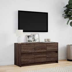 Meuble TV avec LED chêne marron 100x34x50 cm bois d'ingénierie 584112584112