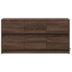Meuble TV avec LED chêne marron 100x34x50 cm bois d'ingénierie 584112584112
