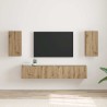 Meuble TV mural 2 pcs Chêne artisan Bois d'ingénierie 584115584115