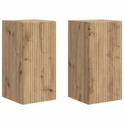Meuble TV mural 2 pcs Chêne artisan Bois d'ingénierie 584115584115